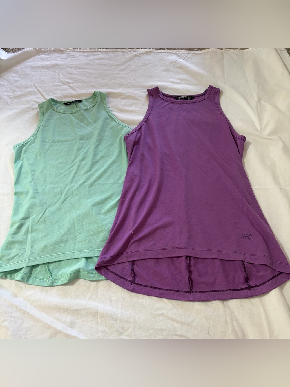 Arc'teryx women’s purple and aqua Tank Tops, 2 pieces